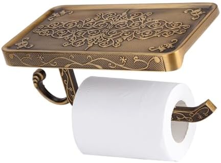 Elegant Antique Brass Toilet Paper Holder