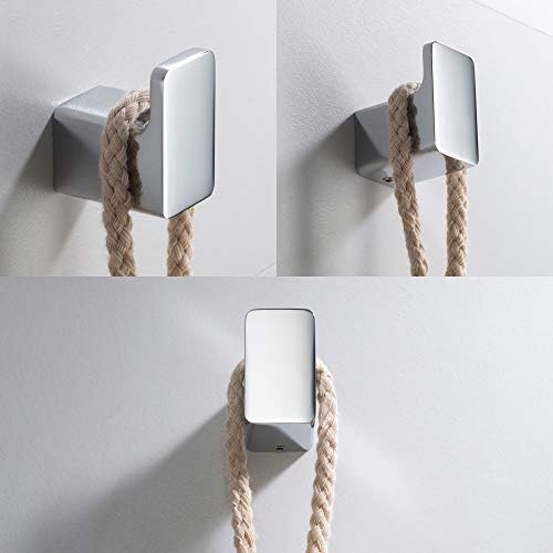 Stelios Heavy-Duty Bathroom Robe and Towel Hook in Chrome Finish