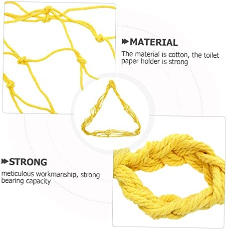 Elegant Wall-Mounted Toilet Paper Holder with Braided Cotton Rope