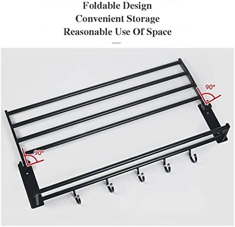 ALDEPO Aluminum Towel Rail Wall-Mounted Towel Hanger for Bathroom Home Use