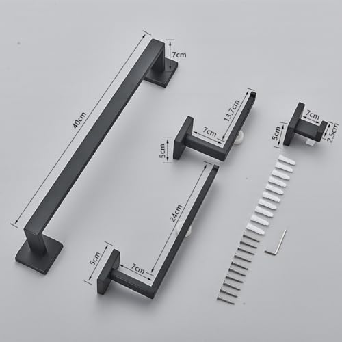 IsolaY Matte Black Wall Shelf Set