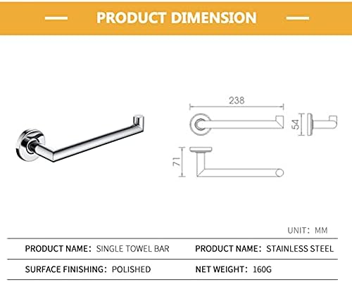 Sturdy Wall-Mounted Towel Bar AENNBAKA Towel Holder