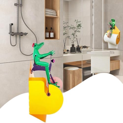 Frog Tissue Holder - Durable Humorous Space-Saving for Bathroom Decor