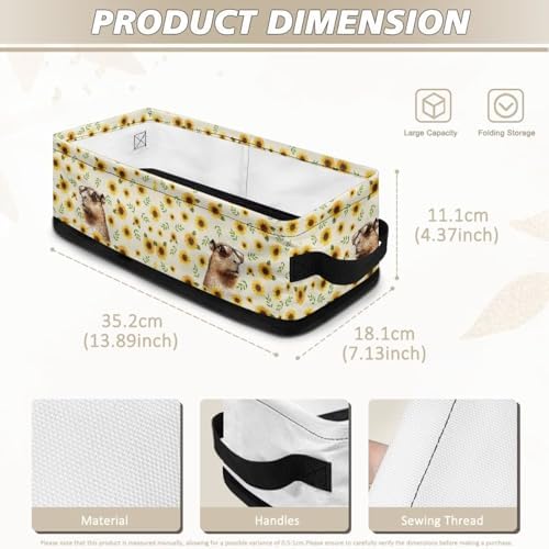 Voxugoniy Waterproof Washable Toilet Paper Basket with Handle for Bathroom Storage