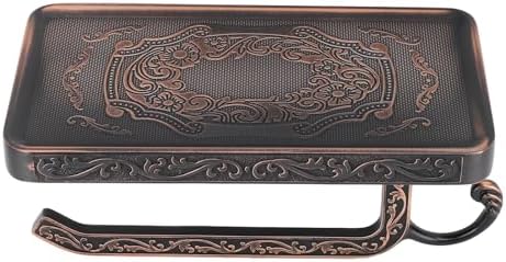 High-Premium Retro Zinc Alloy Toilet Paper Holder for Space-Saving Storage