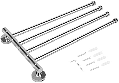 ANNBKA Stainless Steel Rotating Towel Bar 4 Swivel Bars