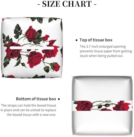 Stylish Rose Flower Tissue Box