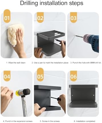 High-Quality Aluminum Toilet Paper Shelf Rustproof Space-Saving