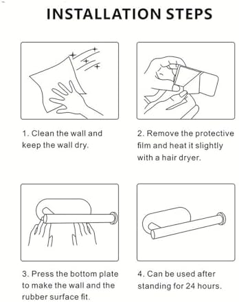 Stylish Bathroom Wall Shelf Durable Bathroom Accessories Set for Towels Rolls and Robes Matte Black