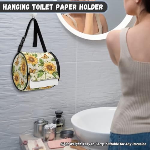 Sunflower Butterfly Toilet Paper Holder