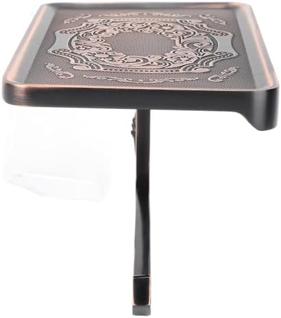 High-Premium Retro Zinc Alloy Toilet Paper Holder for Space-Saving Storage