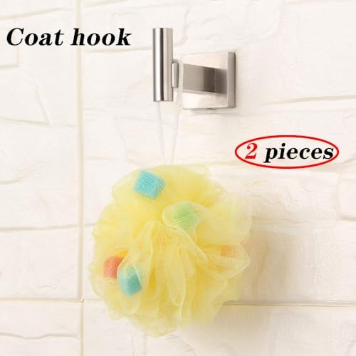 Sturdy 304 Steel Bathroom Coat Hook Single TowelRobe Clothes Hook for Bath Kitchen Garage with Matt Black Finish