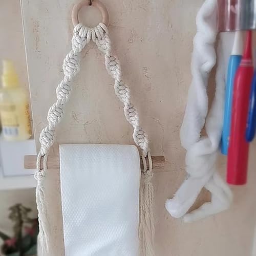 Stylish Paper Towel Holder - Boho Design for Bathroom or Kitchen