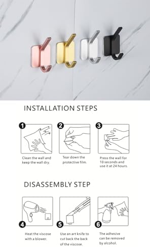IsolaY Space-Saving Towel Bars Wall Hooks for Bathroom Home Use
