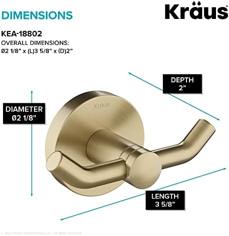 Bath Robe Towel Hook Brushed Gold
