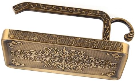Vintage Antique Brass Toilet Paper Holder with Hook
