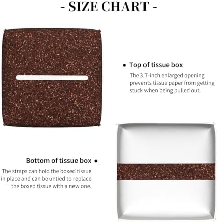 Sturdy Square Leather Tissue Box Holder
