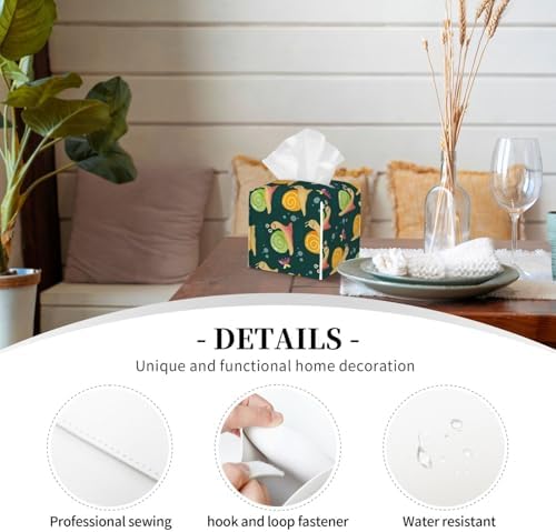 Stunning Snail Butterfly Leather Tissue Box Holder
