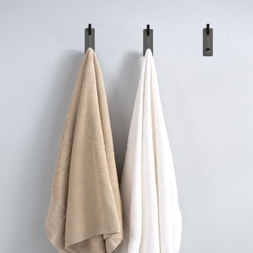 8PCS Berkwood Self-Adhesive Stainless Steel Towel Hook Wall-Mounted Berkshire White 5LB Capacity
