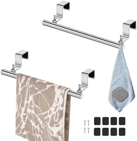 Stainless Steel Over-the-Door Towel Rack