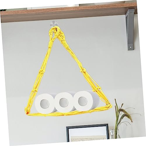 Gadpiparty Cotton Roped Paper Roll Holder Easy Install for Bathroom