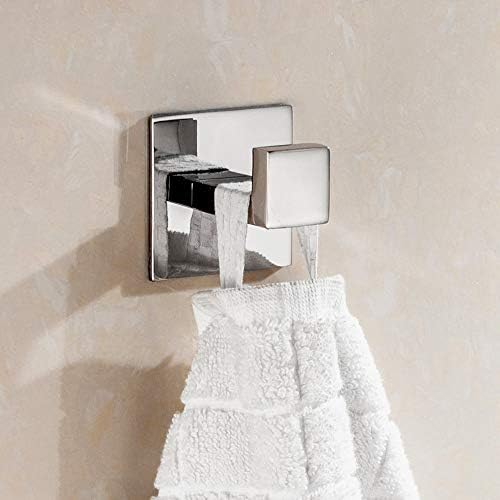 Stainless Steel Bathroom Towel Hook Self Adhesive No Screw Required Chrome