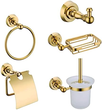 Premium Titanium Gold Bathroom Towel Rack Set Durable Stylish for Any Bathroom