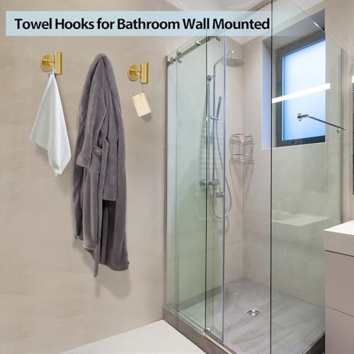 Kruodop Adhesive Towel Hook for Bathroom 4-Piece Set