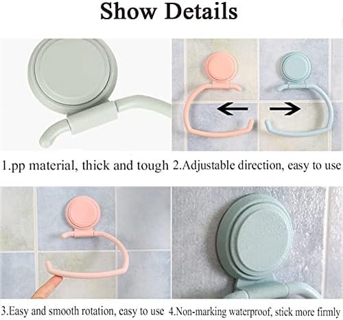 2-Piece Toilet Paper Holder with Suction Cup Wall Mount for Home Kitchen