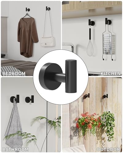 Stylish Black Towel Hook for Home ms