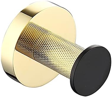 Bathroom Towel Holder Set with Gold Towel Rail Black Paper Holder for Home Use