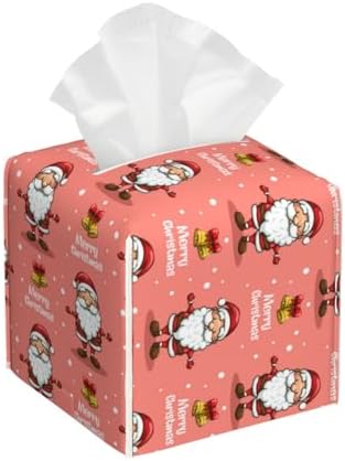 Santa Claus Leather Tissue Box Holder