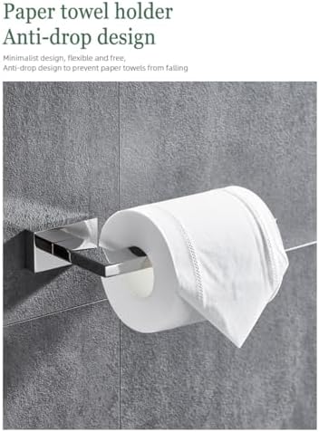 Bath Room Essential Kit Set Stainless Steel Towel Bar Robe Holders