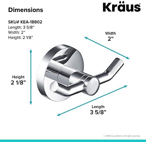 Kraus Elie Double Hook Heavy-Duty Robe Towel