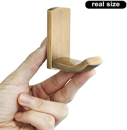 BigBig Home 2-Piece Gold-Coat Brass Towel Hook
