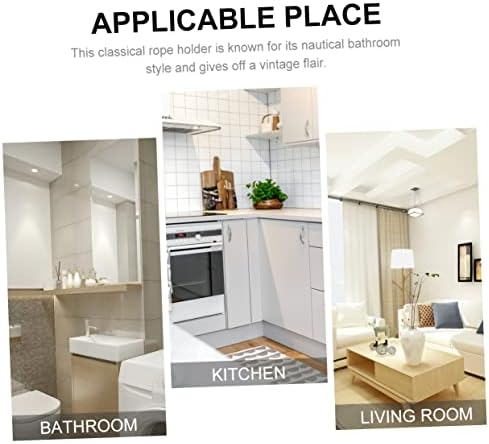 Elegant Handmade Retro Jute Rope Paper Holder for Bathroom Decor