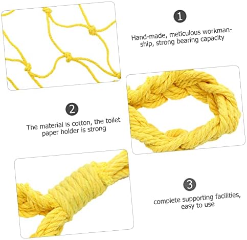 HOMSFOU 2pc Cotton Rope Mount Protein Towels Durable for Home Kitchen Use