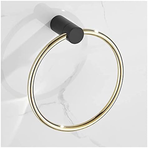 Sturdy Towel Rail Towel Holder for Bathroom with Sleek Round Design Stainless Steel Black Gold Color