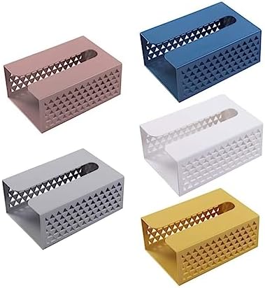 TOWINE Yellow Wall-Mounted Toilet Paper Holder Creative Tissue Box Free Punching Paste Storage Bag