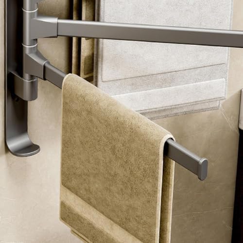 Swivel Towel Rack for Bathroom 4-Arm Design