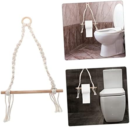 HOMSFOU Bohemian Wall-Mounted Toilet Paper Holder