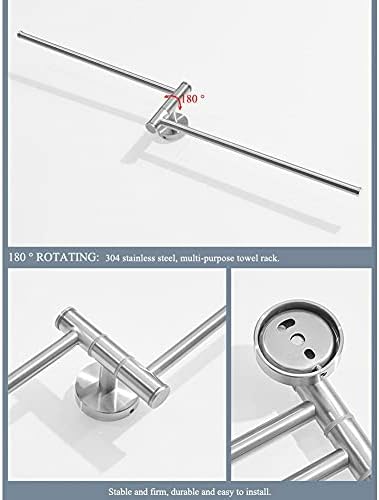 Sturdy Stainless Steel Towel Holder with 180-Degree Rotation
