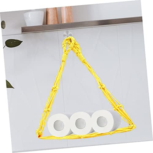 Jojofuny Wall-Mounted Toilet Paper Holder Durable csv Cotton Rope organizer