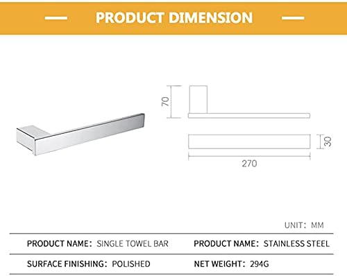 Sturdy Stainless Steel Towel Bar with Elegantly Modern Design for Your Bathroom
