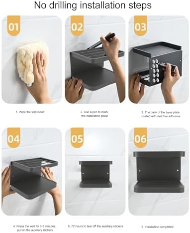 High-Quality Aluminum Toilet Paper Shelf Rustproof Space-Saving