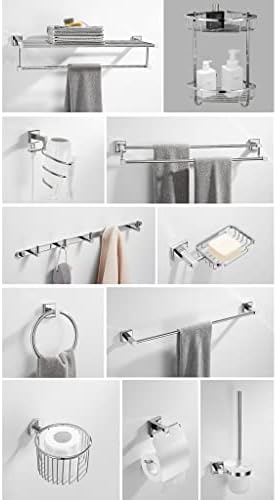 Modern Bathroom Accessory Set Full Copper Silver Perfect for Efficient Bathroom Use