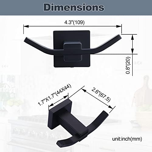 Sturdy Double Towel Hook for Bathrooms