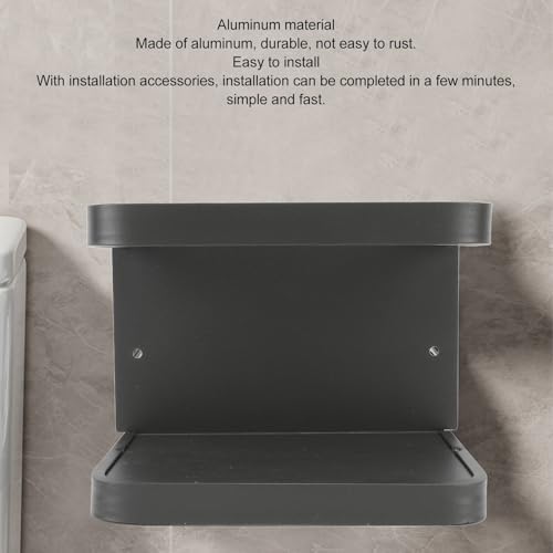 High-Quality Aluminum Toilet Paper Shelf Rustproof Space-Saving
