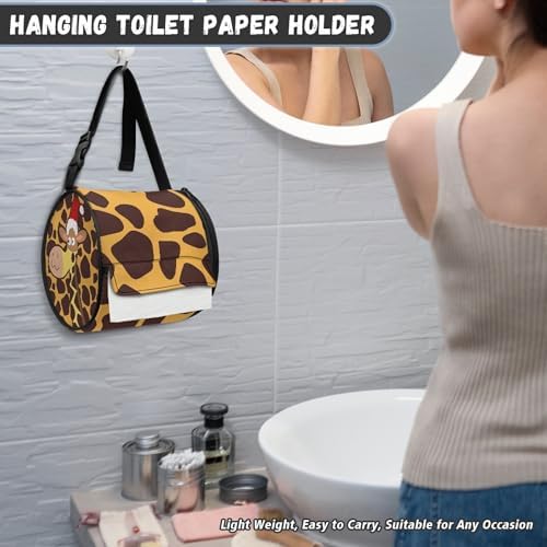 GIRAFFE CAMPING TOILET PAPER HOLDER