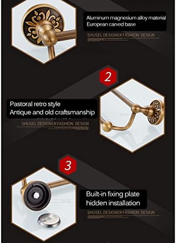 Elegant and Space-Saving Modern Bathroom Accessory Set with Aluminum Antique Towel Bar Rail